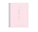 Caderno Colegial Espiral Happy Rosa, Capa Plástica, 10 Matérias, 160 folhas – Tilibra