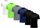 Kit 6 Camisetas Masculina Dry Fit Proteção Solar UV Térmica Academia Treino Caminhada Esporte Camisa Praia Blusa