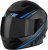 Capacete Moto R8 Pro Tork Fechado 60 Preto/Azul Claro Viseira Fumê