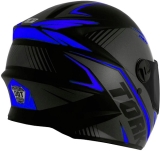 Capacete R8 Pro Tork Tam.60 Viseira Fume Azul