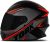 Capacete R8 Pro Tork Fechado 58 Preto/Vermelho Viseira Fumê