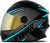 Capacete Fechado R8 Pro Tork 56 Viseira Dourada Preto/Azul Claro