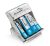 Carregador de Pilhas Multilaser AA/AAA + 2 Pilhas AA 2500Mah + 2 Pilhas AAA 1000Mah – CB045, turquoise, 83 x 59 x 55mm