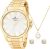 Relógio Champion Elegance Cn26377w + Conjunto de Brincos e Colar
