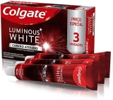 Creme Dental Colgate Luminous White Carvão Ativado 3 unid 70g Promo Preço Especial