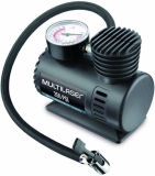Compressor de Ar 12v Vazão 15l + Min 250psi 3 Bicos Adaptadores Multilaser – AU601