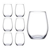 Jogo Copo Vidro Redondo Transparente Amber Duravel 440ml 6Un