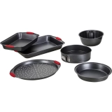 Conjunto de Assadeiras 6 Peças Nona em Aço Carbono com Alça em Silicone – Classic Home