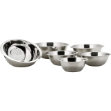 Conjunto de Tigelas + Potes + Escorredor de Arroz Inox 11 peças – La Cuisine