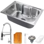 Cuba para cozinha gourmet pia aço inox acessórios tábua de corte Nawa Torneira gourmet Munim pingoo – Pingoo.casa