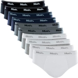 Kit 10 Cuecas Slip Algodão, Mash, Masculino