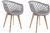 Conjunto 2 Cadeiras Web Empório Tiffany Wood Cinza