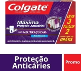 Creme Dental Colgate Máxima Proteção Anticáries mais Neutraçúcar 70g Promo Leve 3 Pague 2