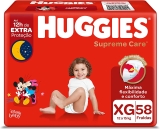 Fralda Huggies Supreme Care XG 58 unidades