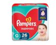 Fralda Pampers Supersec Pacotão G – 26 Unidades