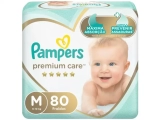 Fralda Pampers Premium Care M – 6 a 10kg 80 Unidades