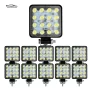Kit 10 Farol Milha 16 Led 48w 12v/24v Quadrad Off-road 6000k