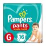 Fralda Pampers Pants Ajuste Total G 16 Unidades