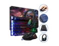 Kit Gamer Teclado Semi Mecânico rgb + Mouse 2400 Dpi rgb + Mouse Pad Gamer + Headphone