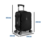 Mala de Bordo Pequena Bagagem de Avião Viagem ABS (Preto)