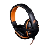 Fone de Ouvido Headset OEX USB P2 Laranja e Preto