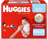 Fralda Huggies Supreme Care RN – 34 fraldas