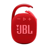 Caixa de Som JBL Clip4 Vermelho Bluetooth 5.1 IP67 À Prova d’água e poeira, USB, Mosquetão Integrado, Bateria de até 10h