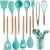 Jogo Kit Com 12 Peças Utensílios De Cozinha Colheres Espatulas Pegador Silicone Copo Suporte – Prime
