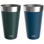 Copo Térmico Kup – Kit 2 copos, Verde e Azul, Sem Tampa, 473ml – HTCAC010