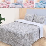 Kit Edredom Casal Com Lençol Jogo de Cama 4 peças Dupla Face bf Colchões