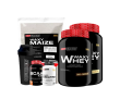 KIT 2x Whey Protein Waxy Whey 900g + BCAA 4,5 100g + POWER Creatina 100g + Waxy Maize 800g + Coqueteleira – Bodybuilders