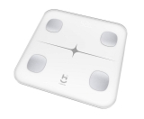 Balança Inteligente com Bioimpedância, Bluetooth, 16 parâmetros, Aplicativo Hi by Geonav, Vidro Temperado, HISAUBA