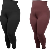 Kit 2 Leggings Plus Size Suplex Modeladora Cós Super Alto