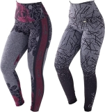 Kit com 2 Leggings Mescla Sublimadas Cintura Alta Suplex