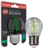 Lâmpada Bolinha LED, 2W, Filamento verde, Soquete E27, Bivolt, Avant