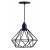 Lustre Pendente Aramado Diamante Pequeno Várias Cores Preto
