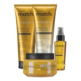 Combo Match Fonte da Nutrição Fios Finos: Shampoo + Condicionador + Máscara Capilar + Oleo Capilar