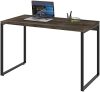Mesa para Escritório Office Estilo Industrial 1,20m, Compace, Kuadra, Carvalho Dark/Est.Preta