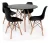 Conjunto De Mesa Eames Redonda + Cadeiras Madeira 70cm Wood