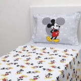 Jogo de Cama Solteiro Mickey 3 Peças 100% Algodão – Casa e Conforto + Disney