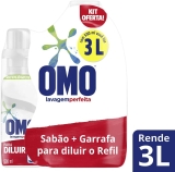 Kit Garrafa Para Diluição + Sabão Liquido Omo Lavagem Perfeita 500ml