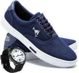 Kit Sapatênis Casual Masculino Polo Joy Sport + Relógio