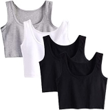 Kit 4 Blusas Cropped Blusinha Feminina Tshirt Regata Basic Fashion