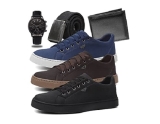 KIT 3 Sapatênis Masculino Ultra Conforto + Relógio + Cinto + Carteira