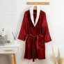Roupão Flannel com Sherpa Vinho Tamanho G – Casa e Conforto