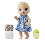 Brinquedo Boneca Baby Alive Hora do Xixi Loira – Com Roupinha removível e acessórios – E0385 – Hasbro