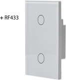 Interruptor Touch Inteligente 2 Botões com RF433 – Alexa, Google e Siri