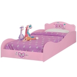 Cama Infantil Móveis Estrela Doll com Grade de Proteção – Rosa Acetinado