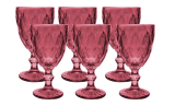 Jogo de Taças para Bebidas de Vidro 330ml – 6 Peças Haus Diamond Empire