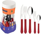 Faqueiro Inox 20 peças Leme Vermelho – Tramontina